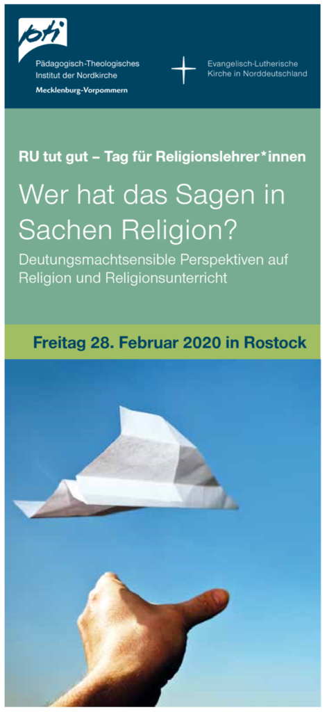 Flyer: Wer hat das Sagen in Sachen Religion?